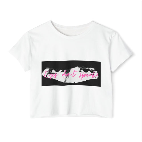 Festival Crop Top — "The Eyes, Chico" Graphic Crop Tee