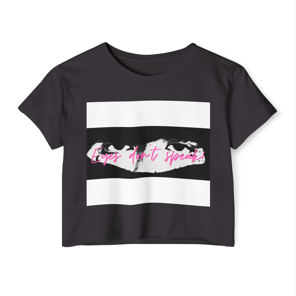 Festival Crop Top — "The Eyes, Chico" Graphic Crop Tee